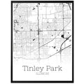 Tinley Park Illinois City Map Poster - GroovyGrove