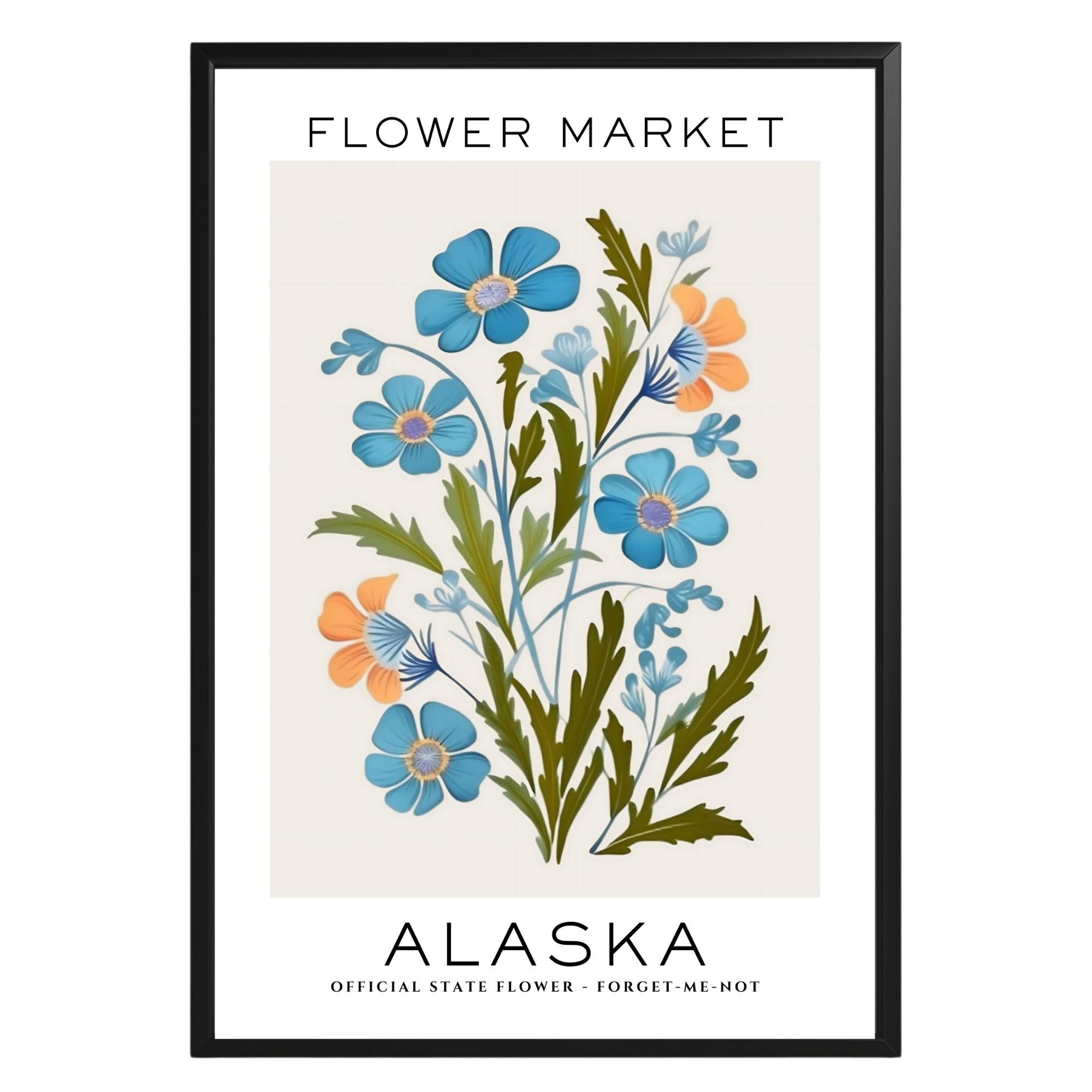 Alaska Flower Market Poster - GroovyGrove