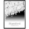 Stamford Connecticut City Map Poster - GroovyGrove