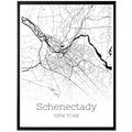 Schenectady New York City Map Poster - GroovyGrove