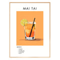 Mai Tai Retro Cocktail Poster - GroovyGrove