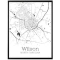 Wilson North Carolina City Map Poster - GroovyGrove