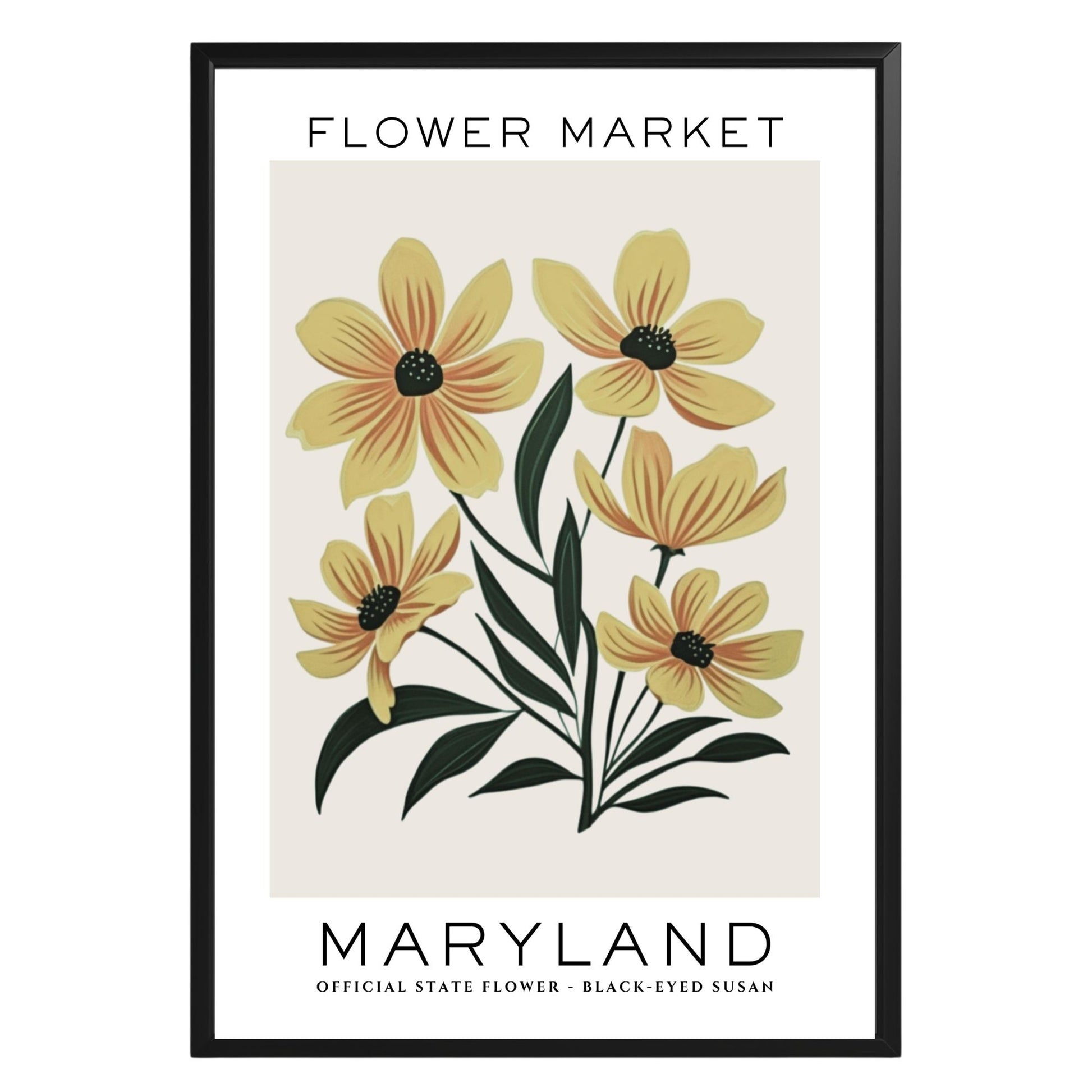 Maryland Flower Market Poster - GroovyGrove