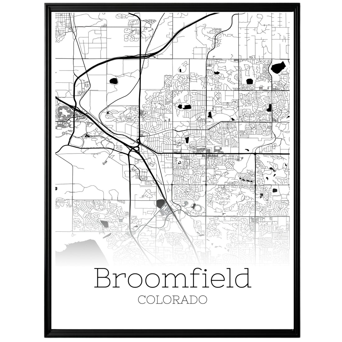 Broomfield Colorado City Map Poster - GroovyGrove