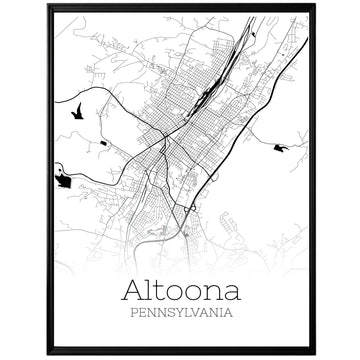 Altoona Pennsylvania City Map Poster - GroovyGrove