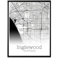 Inglewood California City Map Poster - GroovyGrove