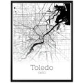 Toledo Ohio City Map Poster - GroovyGrove