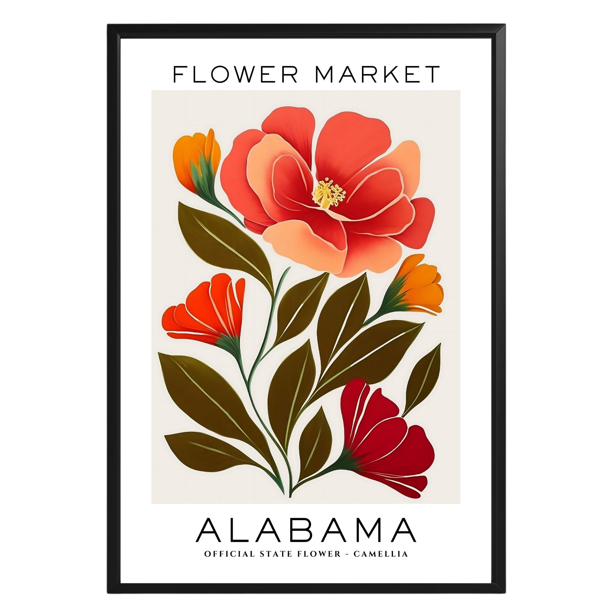 Alabama Flower Market Poster - GroovyGrove