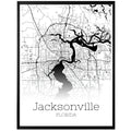 Jacksonville Florida City Map Poster - GroovyGrove