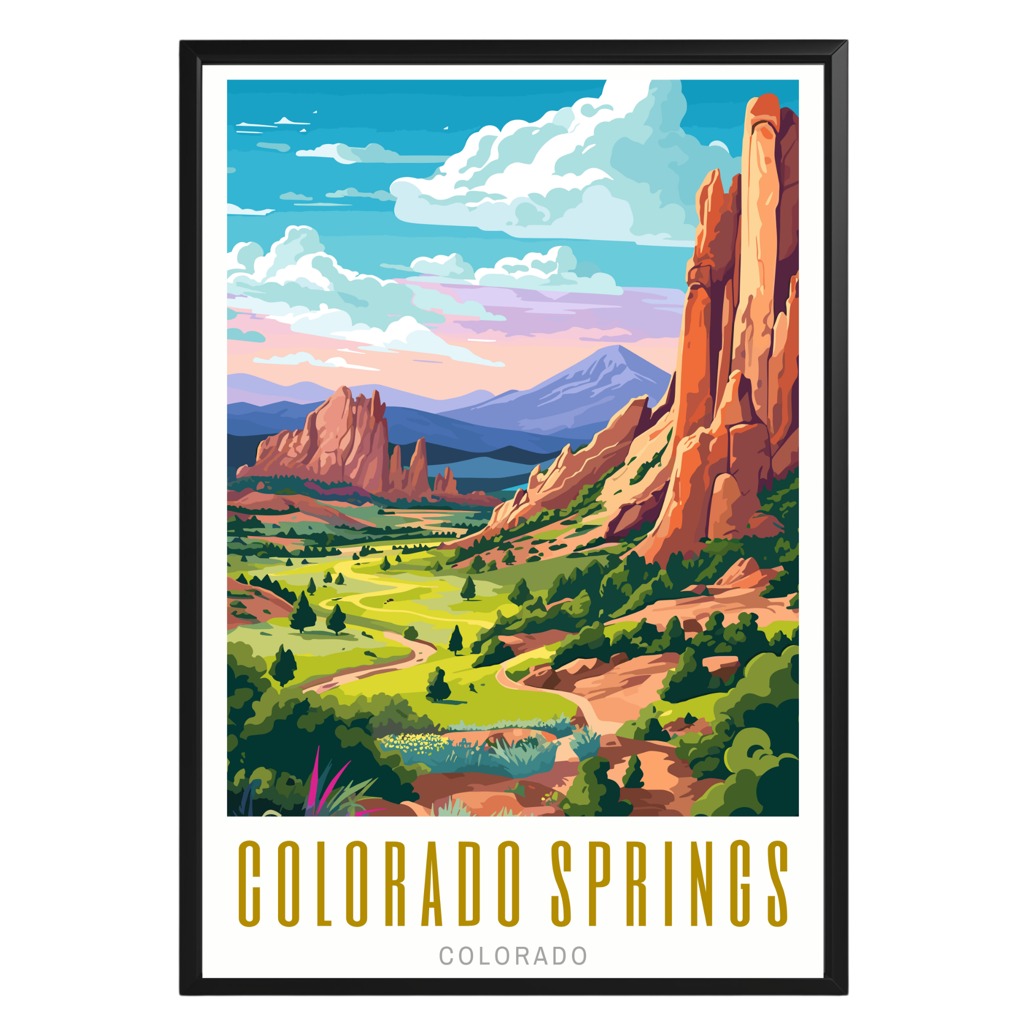 Colorado Springs Poster - GroovyGrove