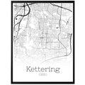 Kettering Ohio City Map Poster - GroovyGrove