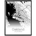 Oakland California City Map Poster - GroovyGrove