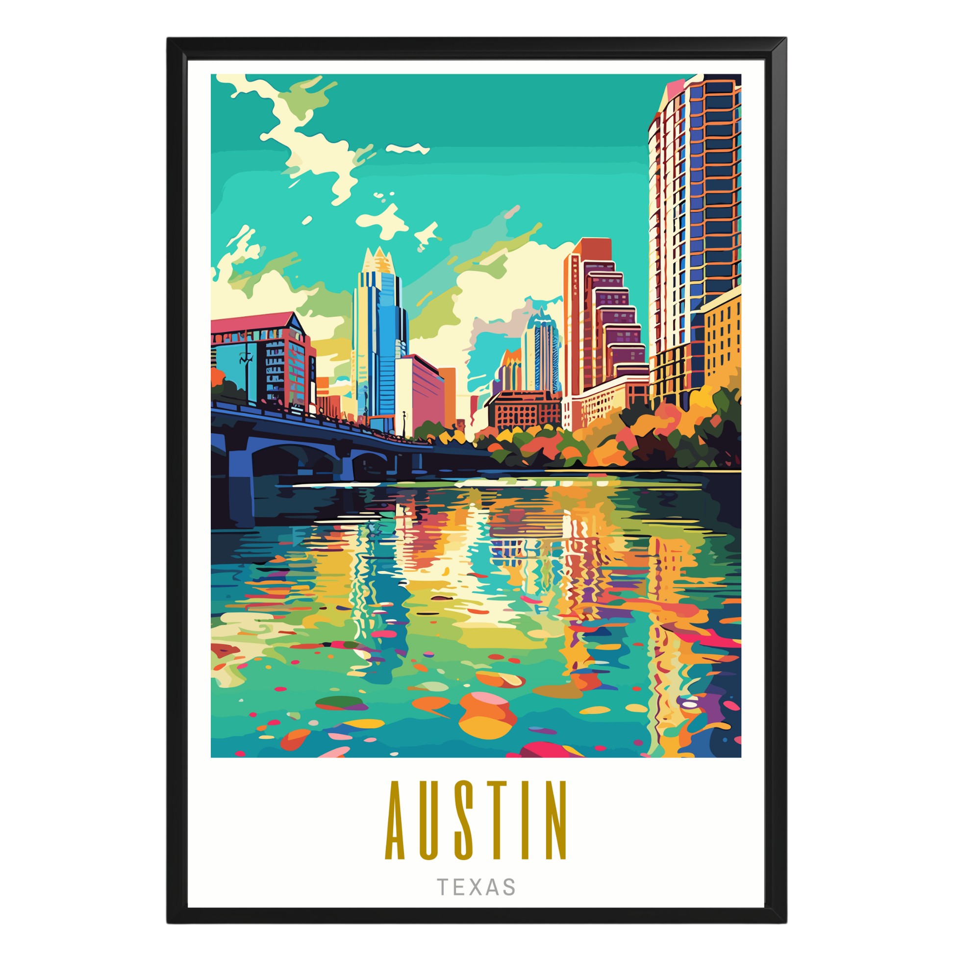 Austin Texas Poster - GroovyGrove