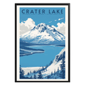 Crater Lake National Park Vintage Poster - GroovyGrove