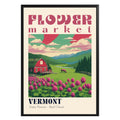 Vermont Flower Market Vintage Poster - GroovyGrove