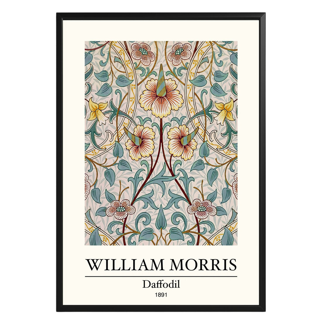 Daffodil 1891 William Morris Poster - GroovyGrove