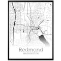 Redmond Washington City Map Poster - GroovyGrove