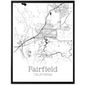 Fairfield California City Map Poster - GroovyGrove