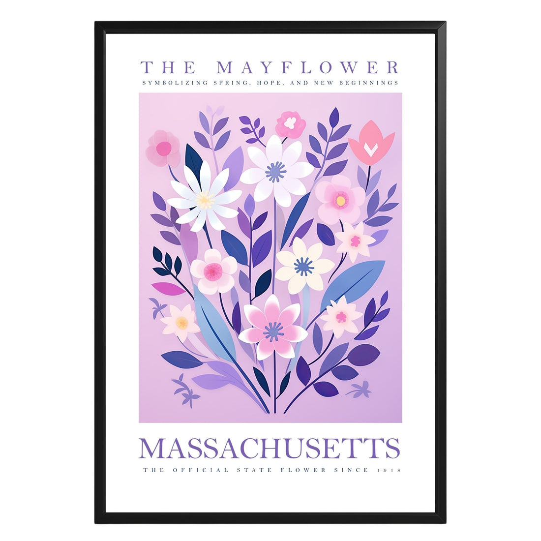 Massachusetts State Flower Poster - GroovyGrove