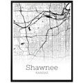 Shawnee Kansas City Map Poster - GroovyGrove