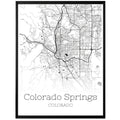 Colorado Springs Colorado City Map Poster - GroovyGrove