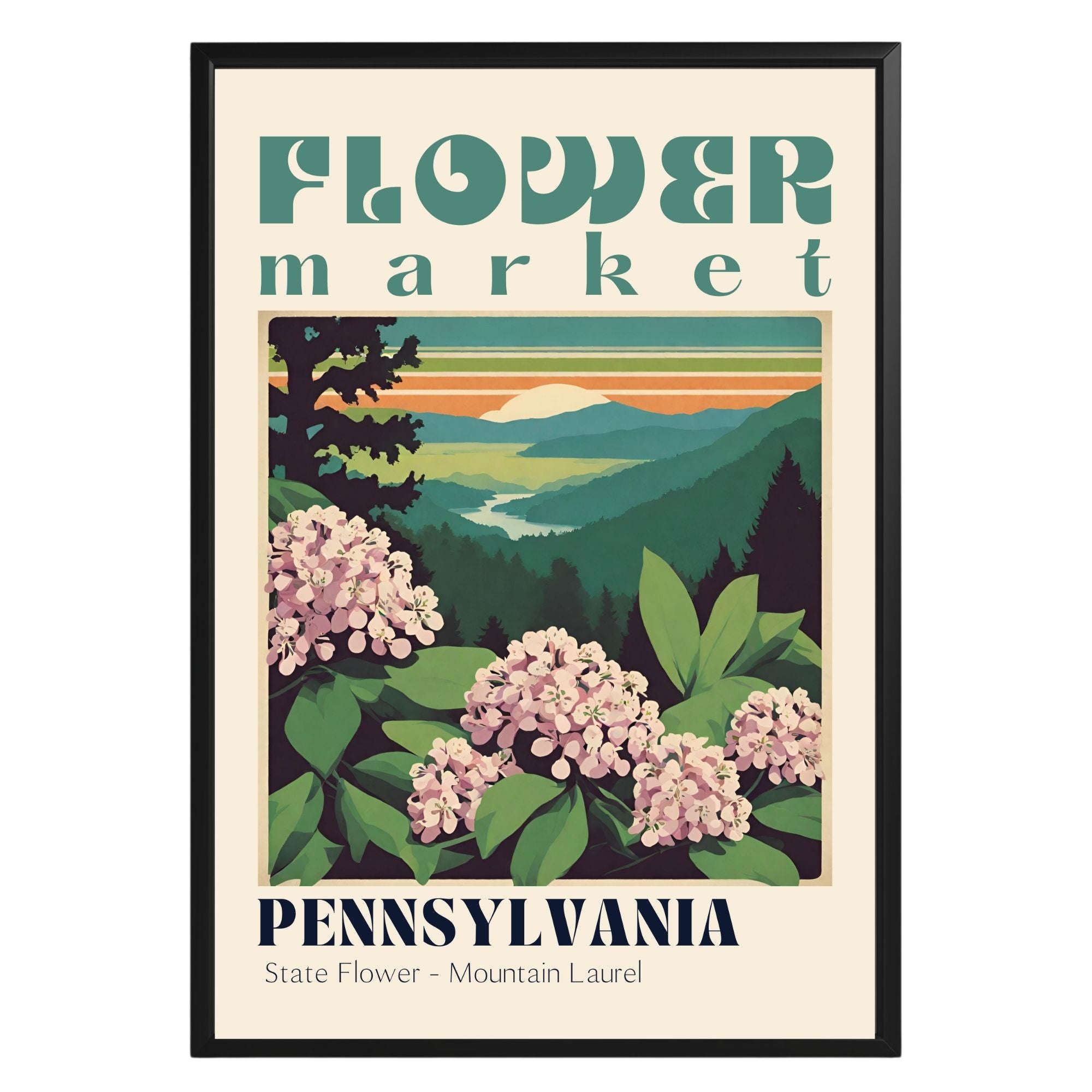 Pennsylvania Flower Market Vintage Poster - GroovyGrove