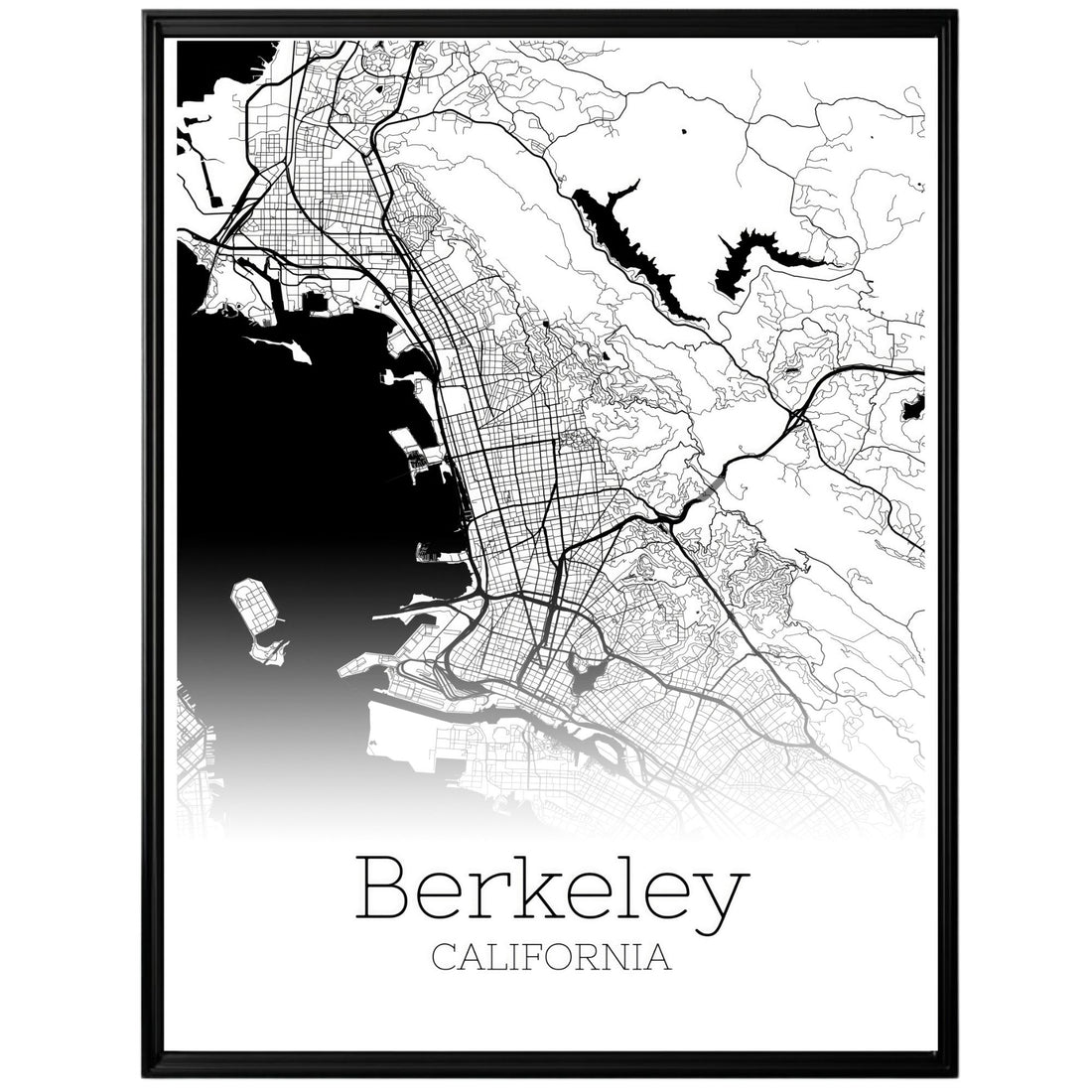 Berkeley California City Map Poster - GroovyGrove