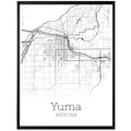 Yuma Arizona City Map Poster - GroovyGrove