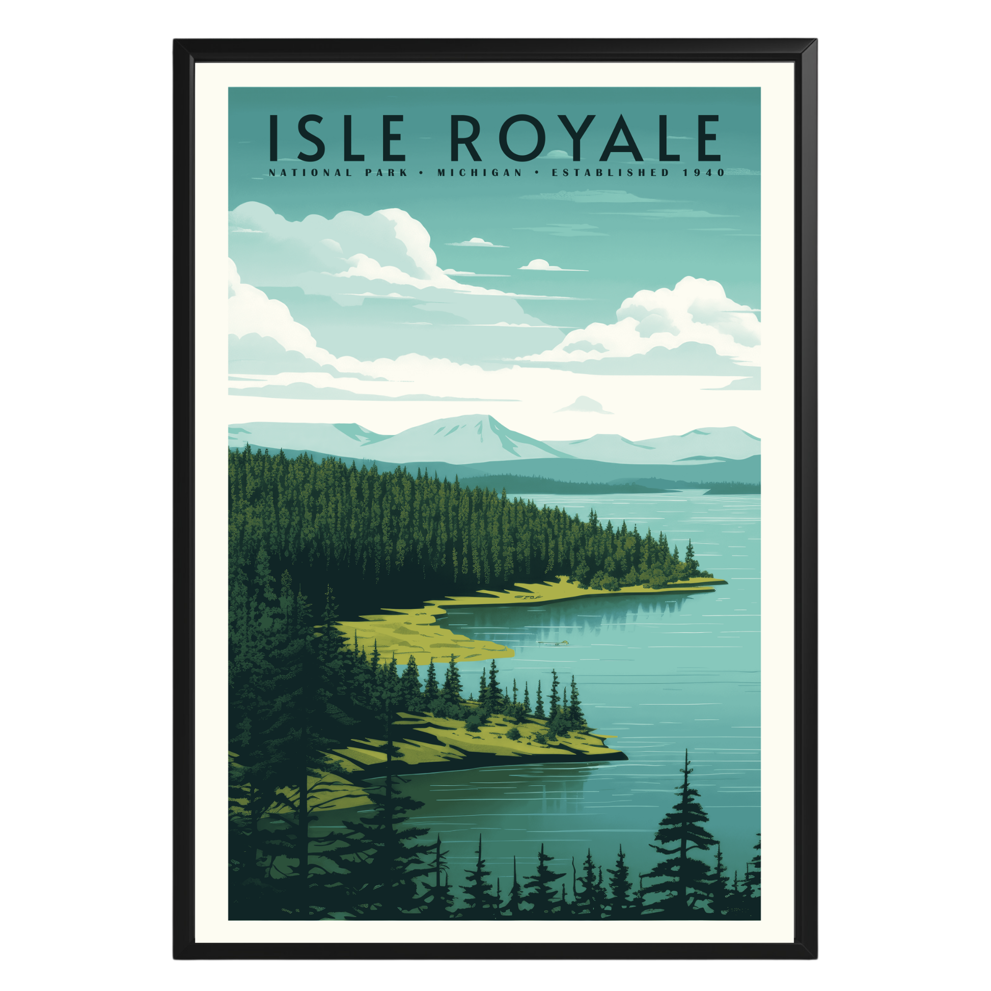 Isle Royale National Park Vintage Poster - GroovyGrove