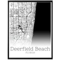 Deerfield Beach Florida City Map Poster - GroovyGrove