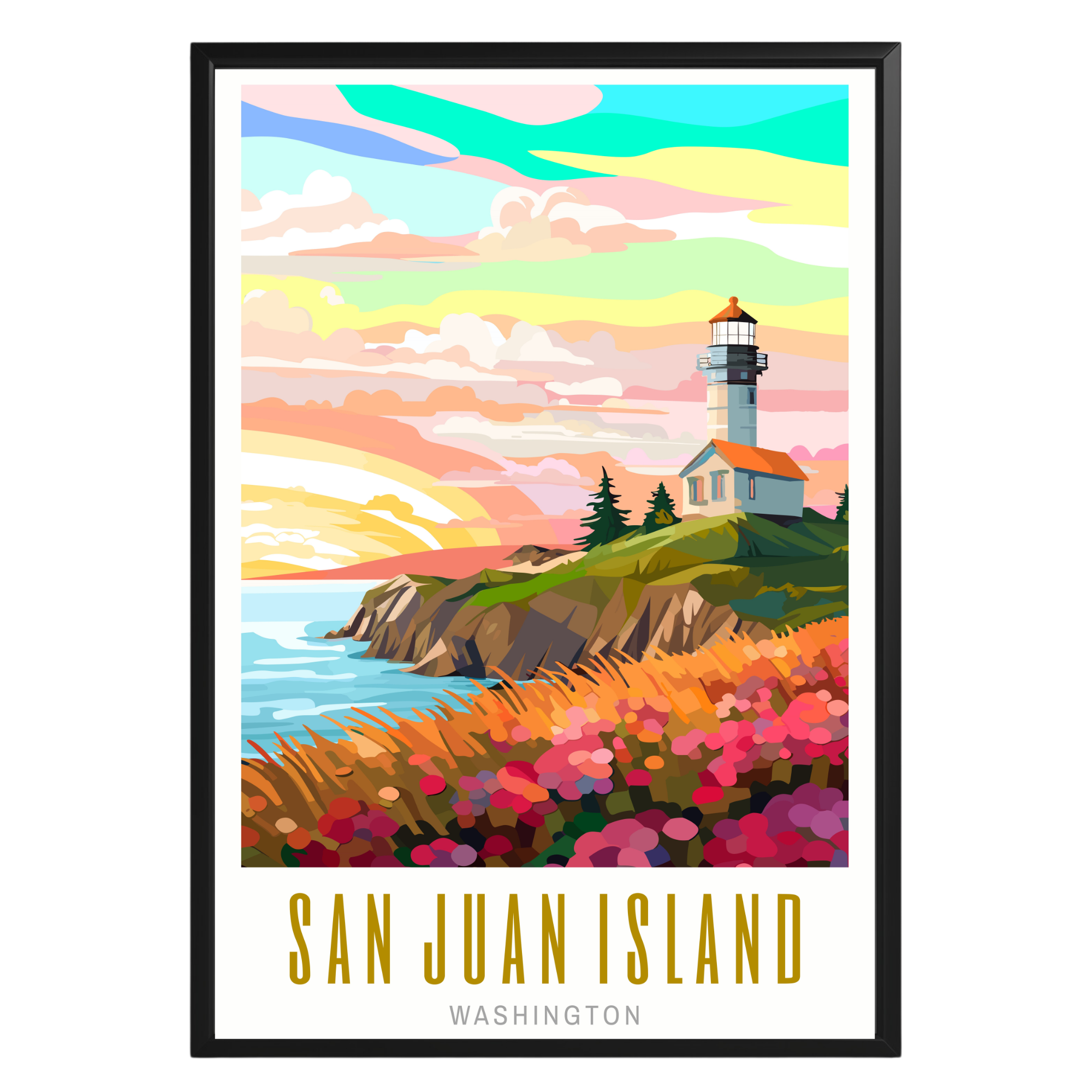 San Juan Island Washington Poster - GroovyGrove