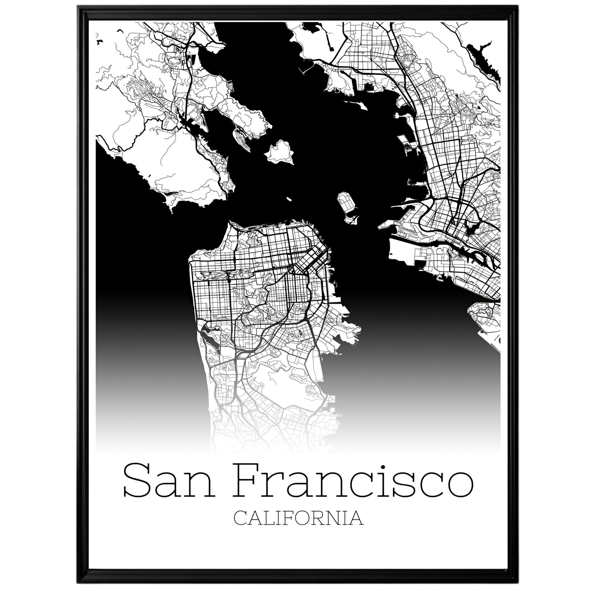 San Francisco California City Map Poster - GroovyGrove