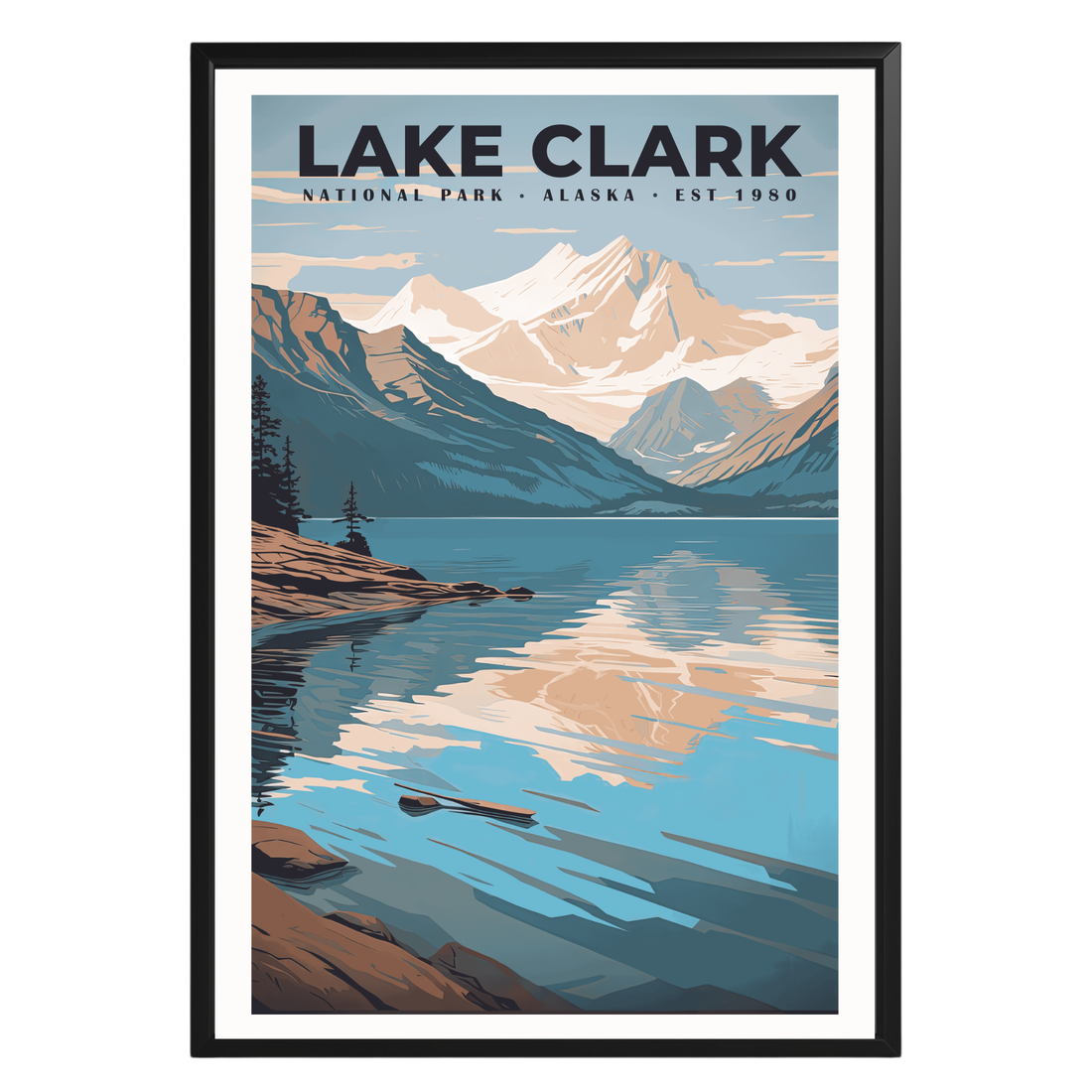 Lake Clark National Park Vintage Poster - GroovyGrove