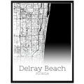 Delray Beach Florida City Map Poster - GroovyGrove