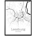 Leesburg Virginia City Map Poster - GroovyGrove