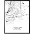 Poway California City Map Poster - GroovyGrove