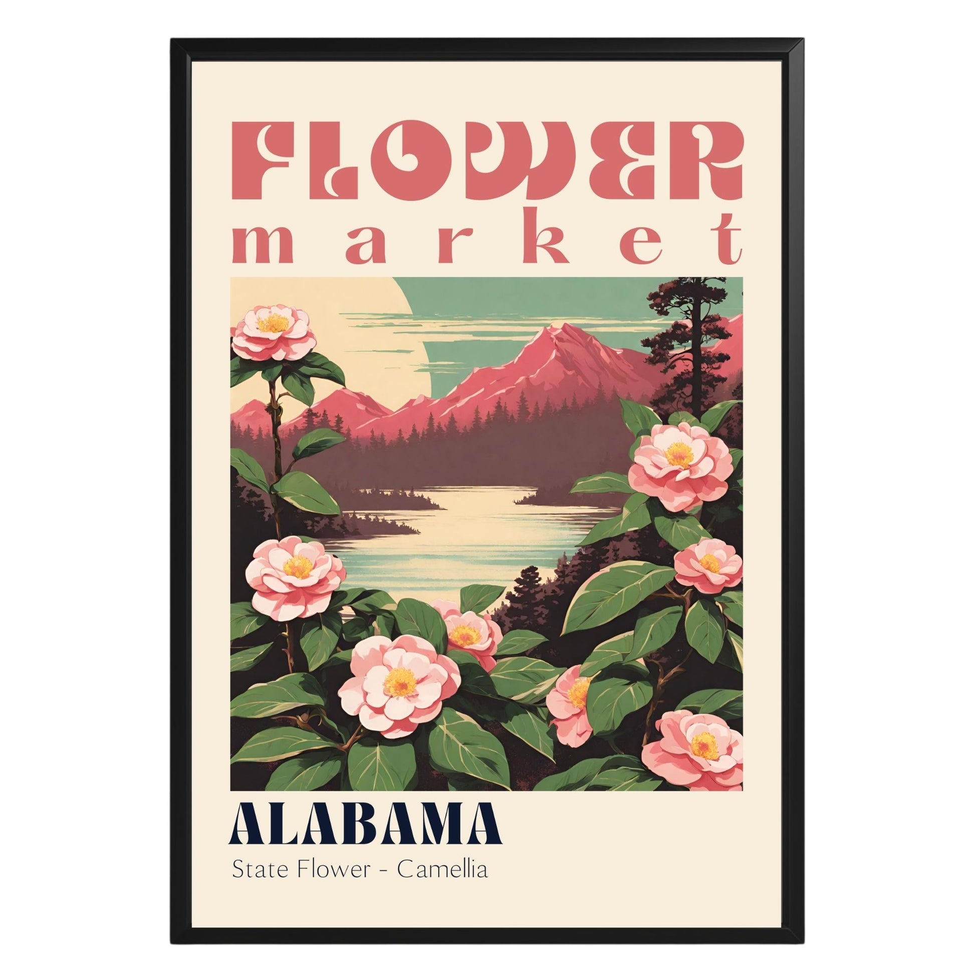 Alabama Flower Market Vintage Poster - GroovyGrove