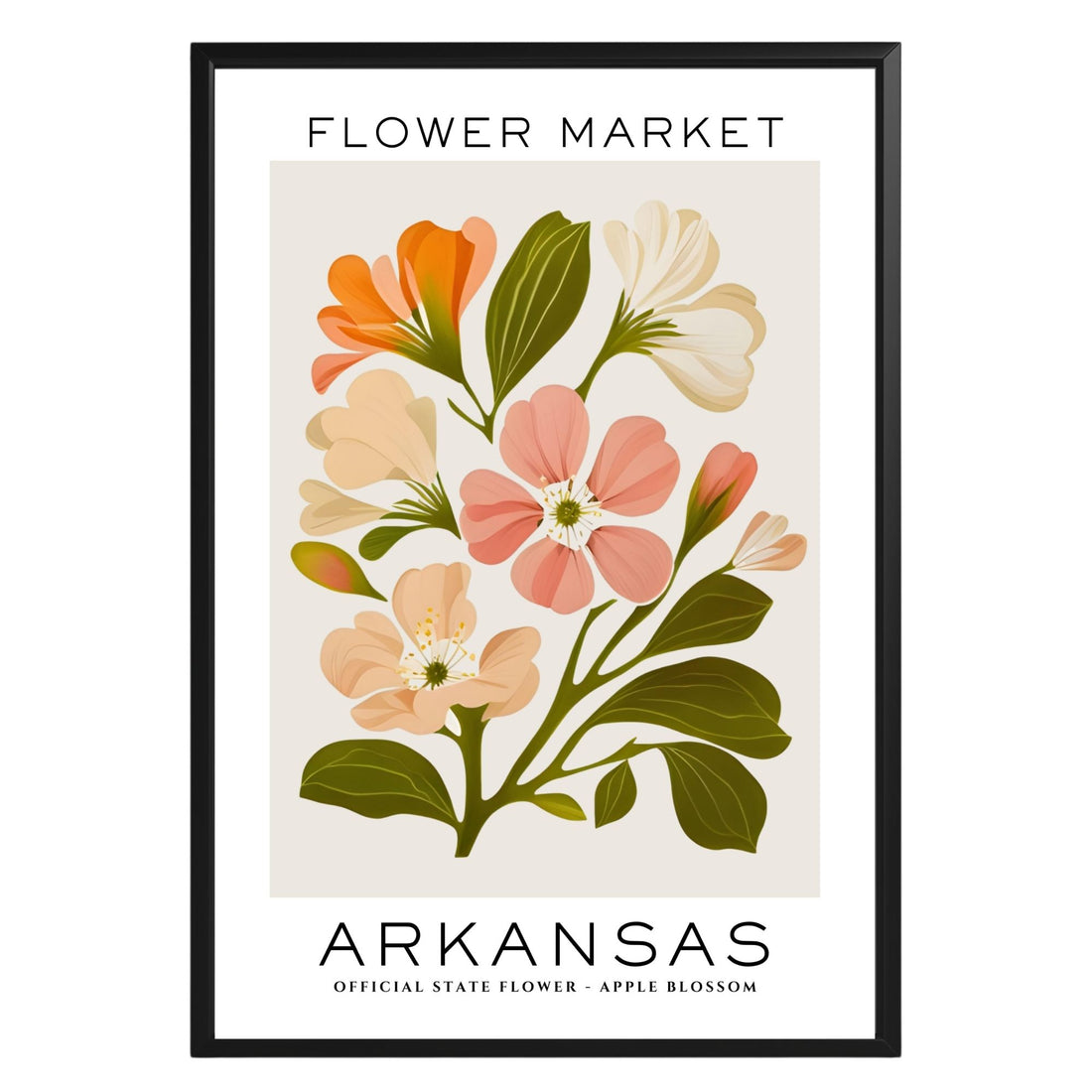 Arkansas Flower Market Poster - GroovyGrove