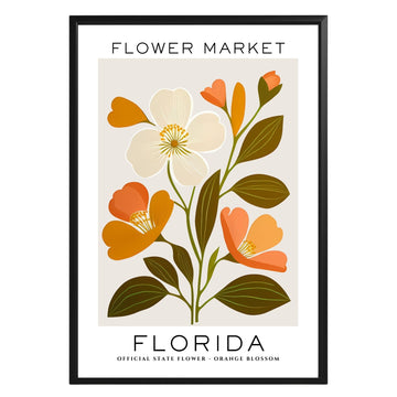 Florida Flower Market Poster - GroovyGrove