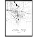 Iowa City Iowa Map Poster - GroovyGrove