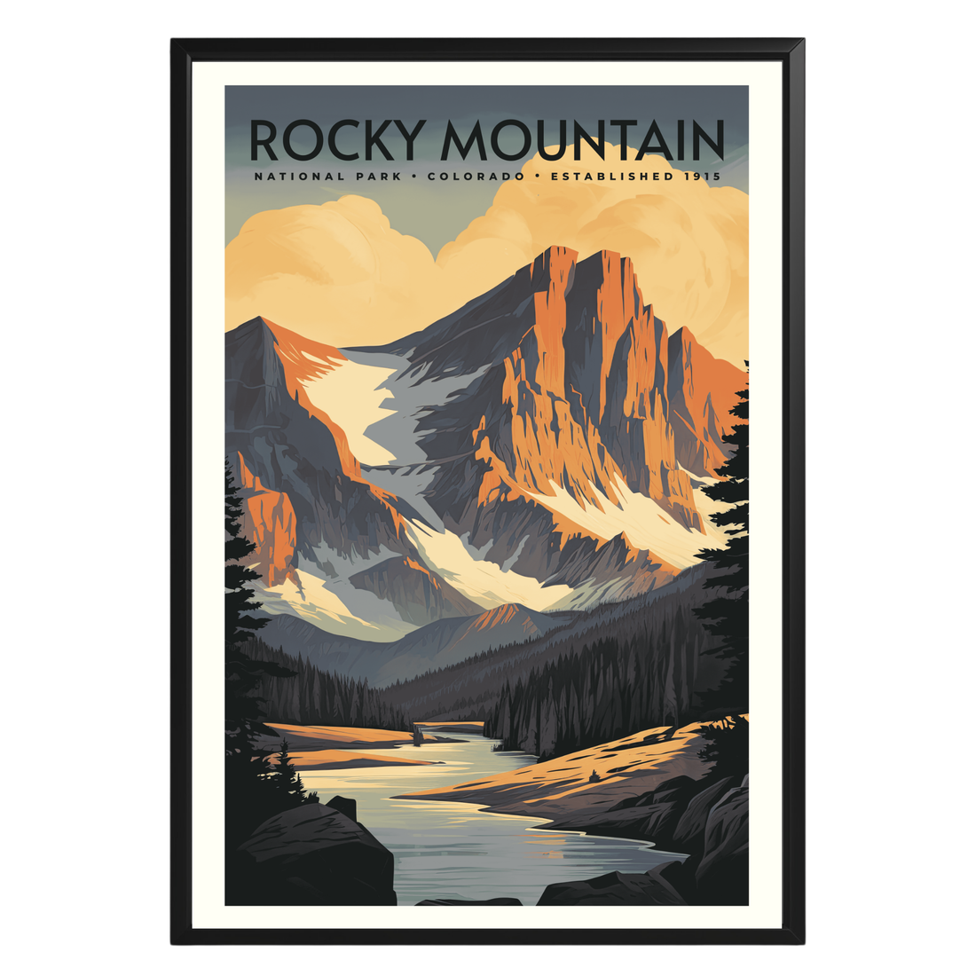 Rocky Mountain National Park Vintage Poster - GroovyGrove