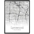 Lynwood California City Map Poster - GroovyGrove