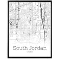 South Jordan Utah City Map Poster - GroovyGrove