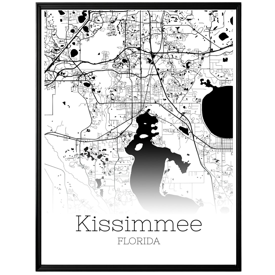 Kissimmee Florida City Map Poster - GroovyGrove