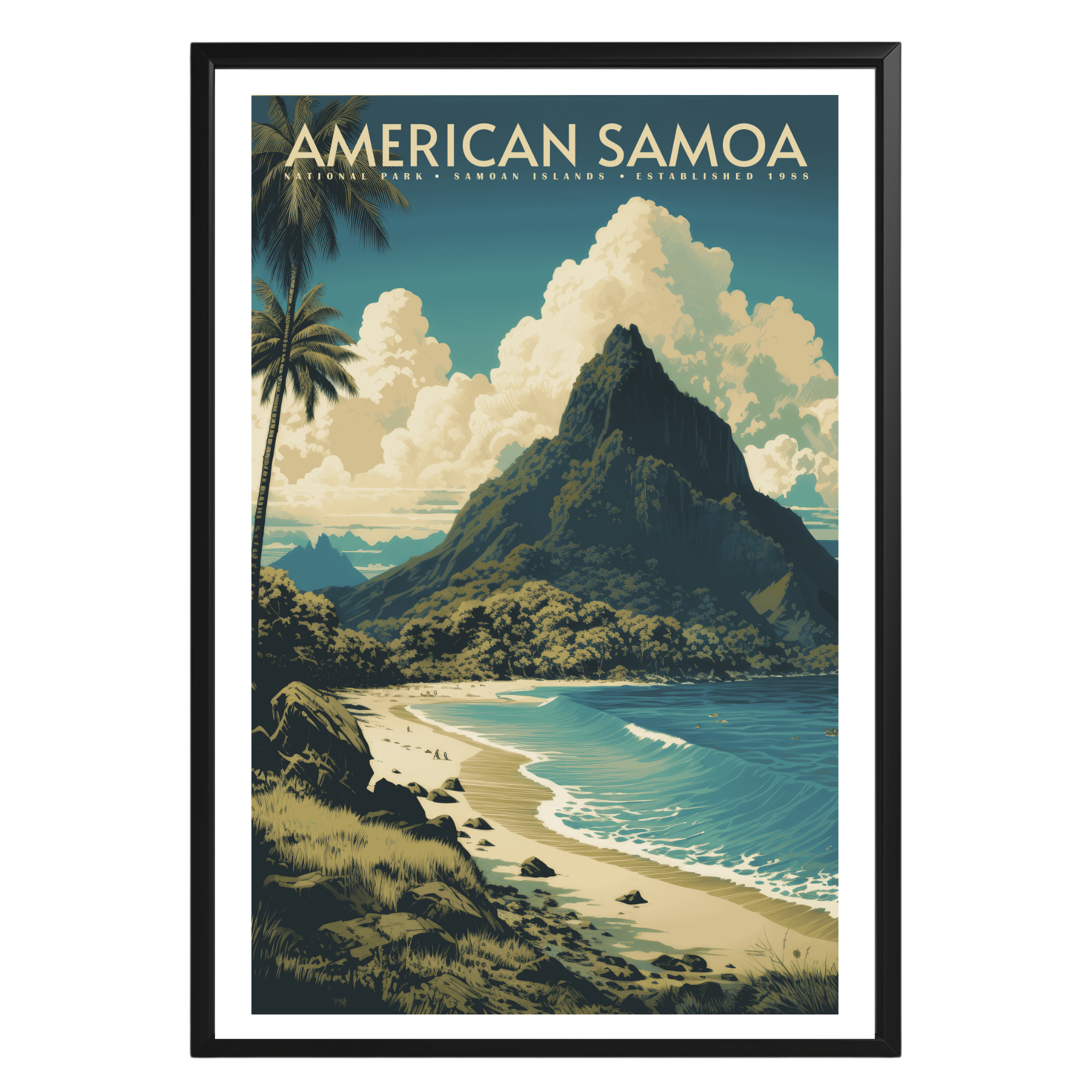 American Samoa National Park Vintage Poster - GroovyGrove