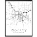 Rapid City South Dakota Map Poster - GroovyGrove