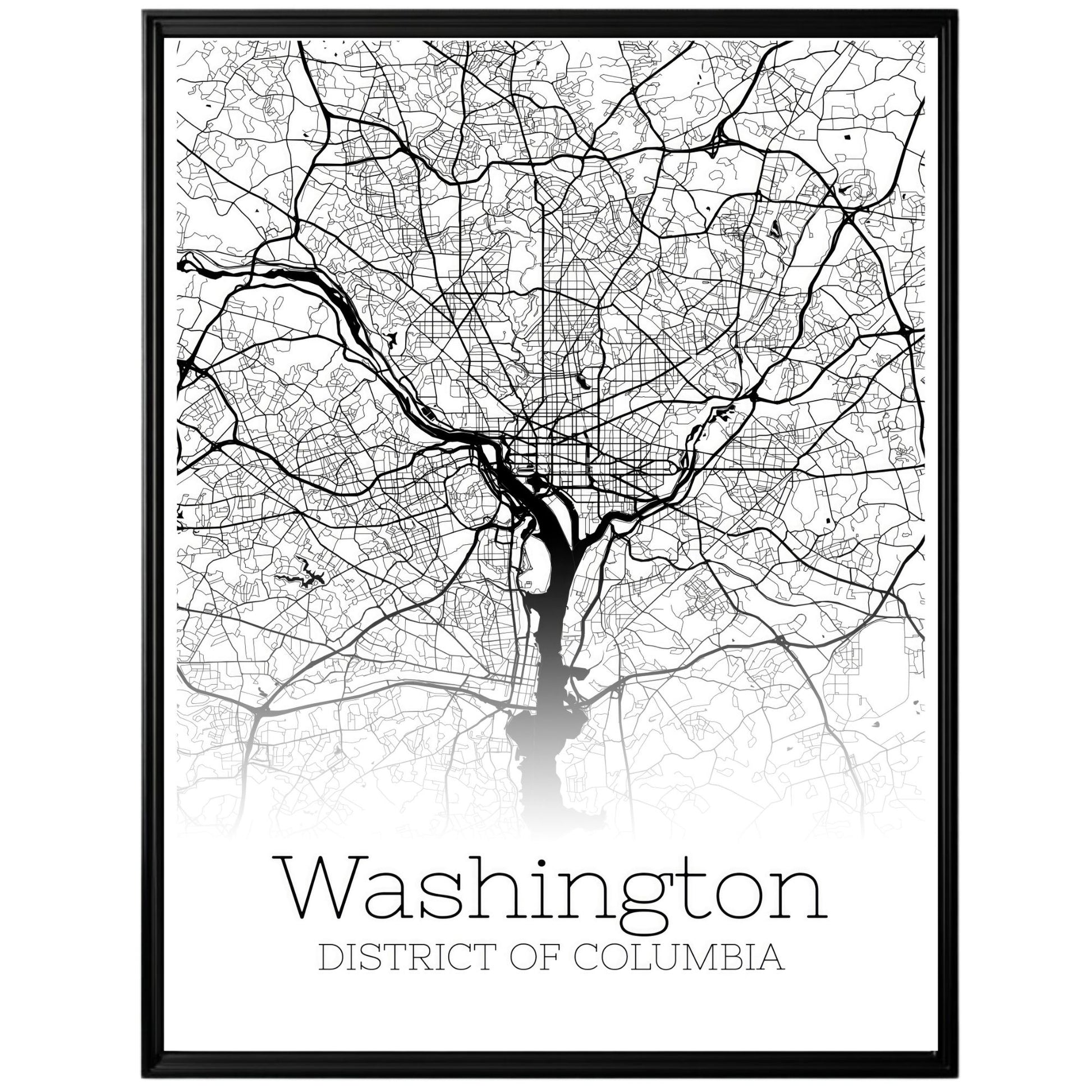 Washington D.C City Map Poster - GroovyGrove