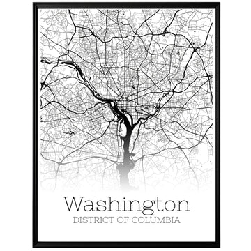 Washington D.C City Map Poster - GroovyGrove