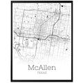 Mcallen Texas City Map Poster - GroovyGrove