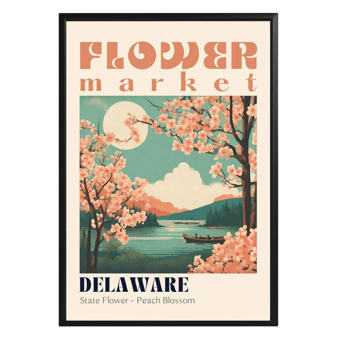 Delaware Flower Market Vintage Poster - GroovyGrove